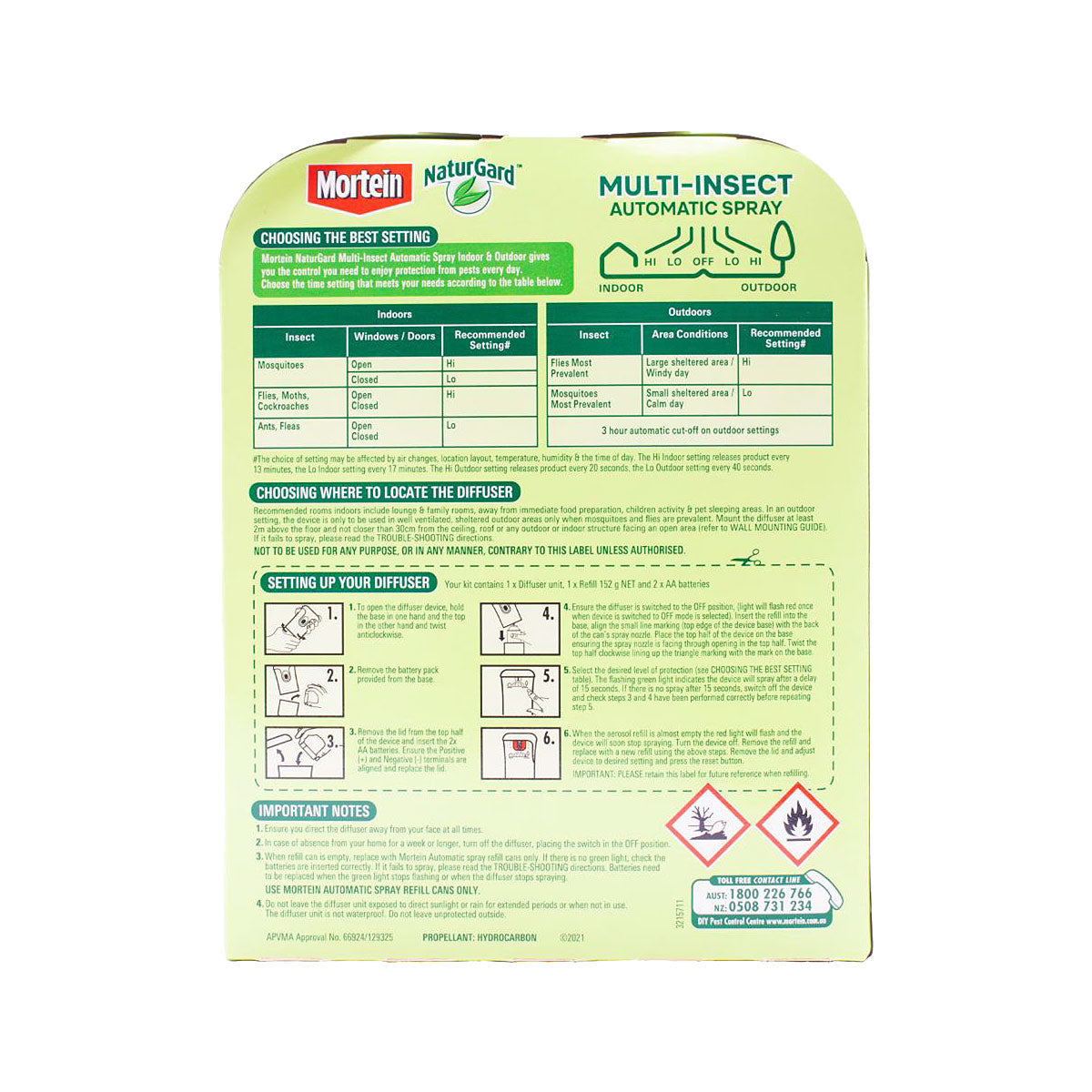 Mortein Multi-insect Auto Spray 152g