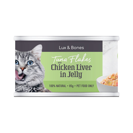 Lux & Bones Tuna Flakes with Chicken Liver 85g