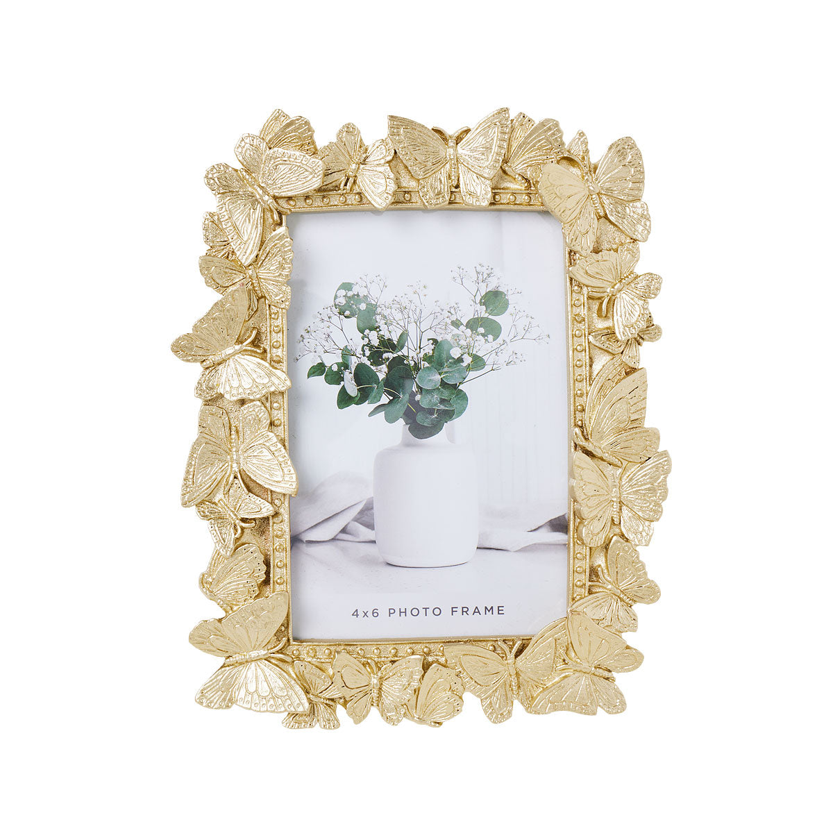Ornate Butterflies Resin Photo Frame 4x6"