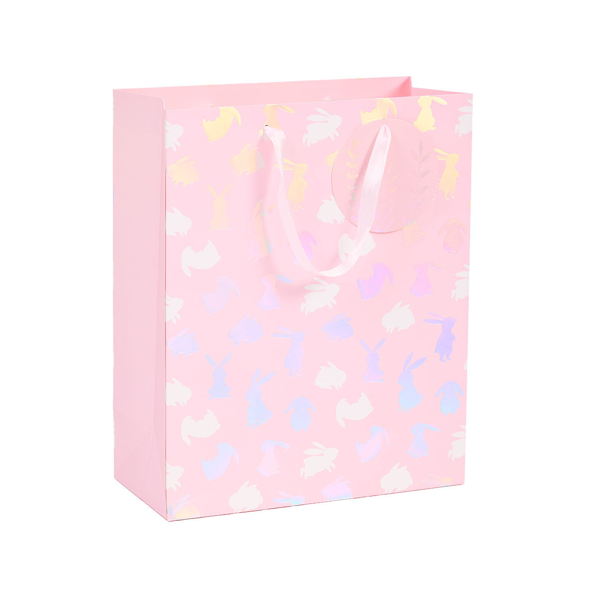 Easter Gift Bag Holographic Bunny Large