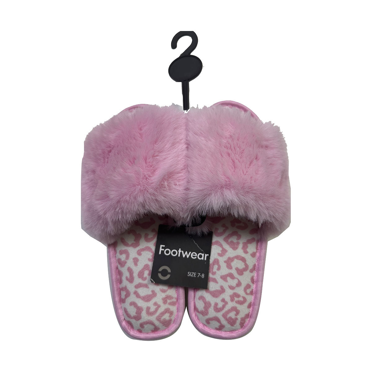 Faux Fur Open Toe Slipper Assorted