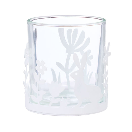 Easter Metal Bunnies Candle Holder