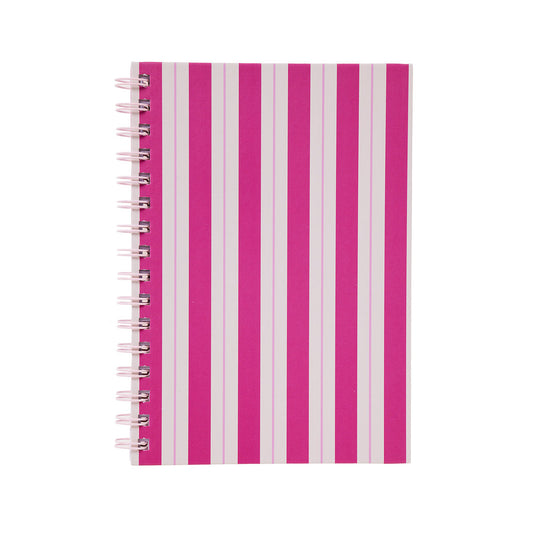 Regency A5 Hard Cover Notebook Pink Stripe