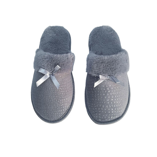 Scuff Velour Glitter Bow Assorted