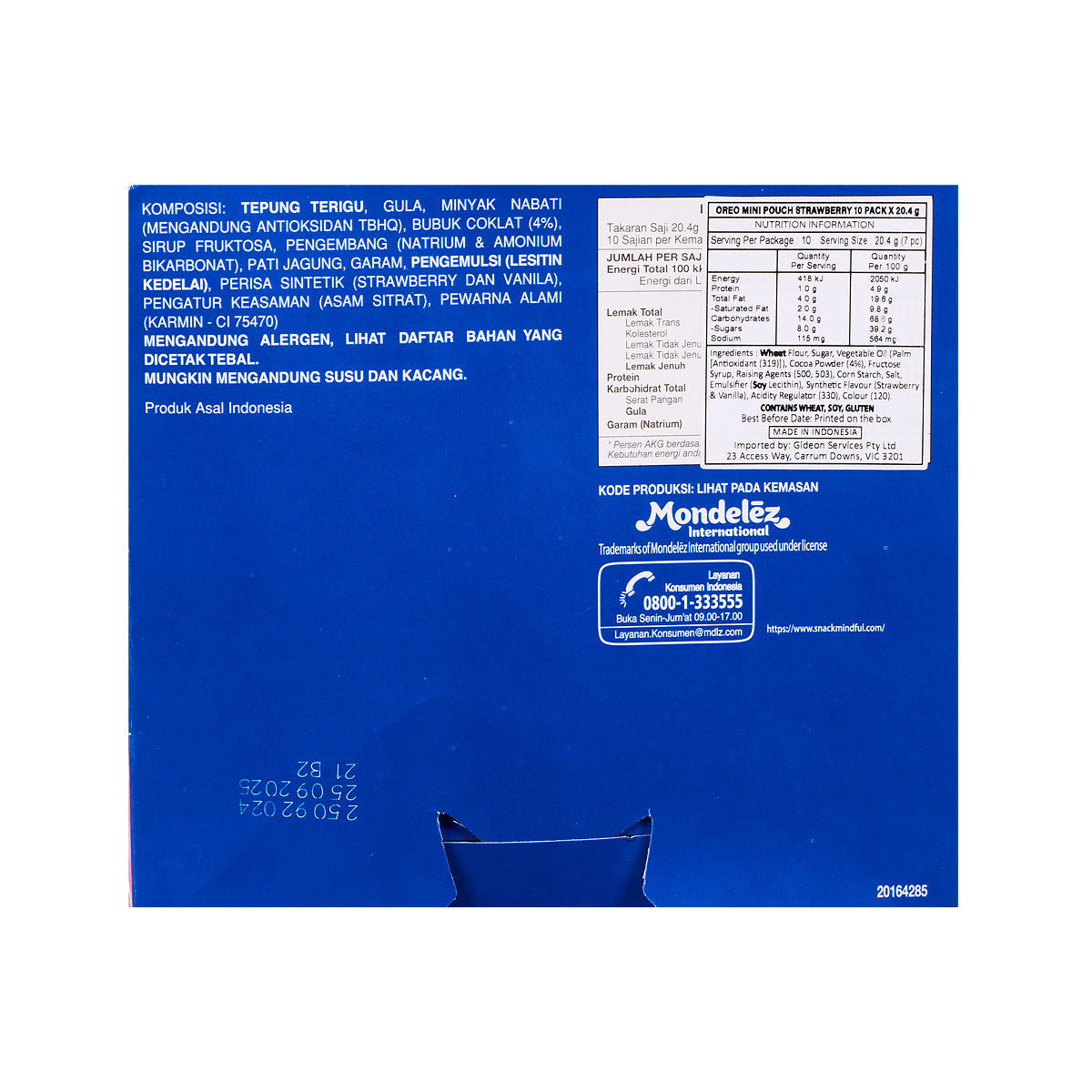 Oreo Minis Strawberry 204g 10pk