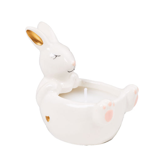 Easter Ceramic Bunny Candle