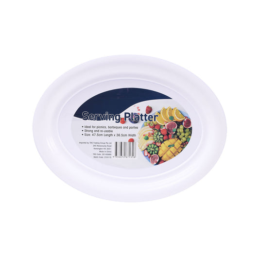 Platter Oval White 48cm