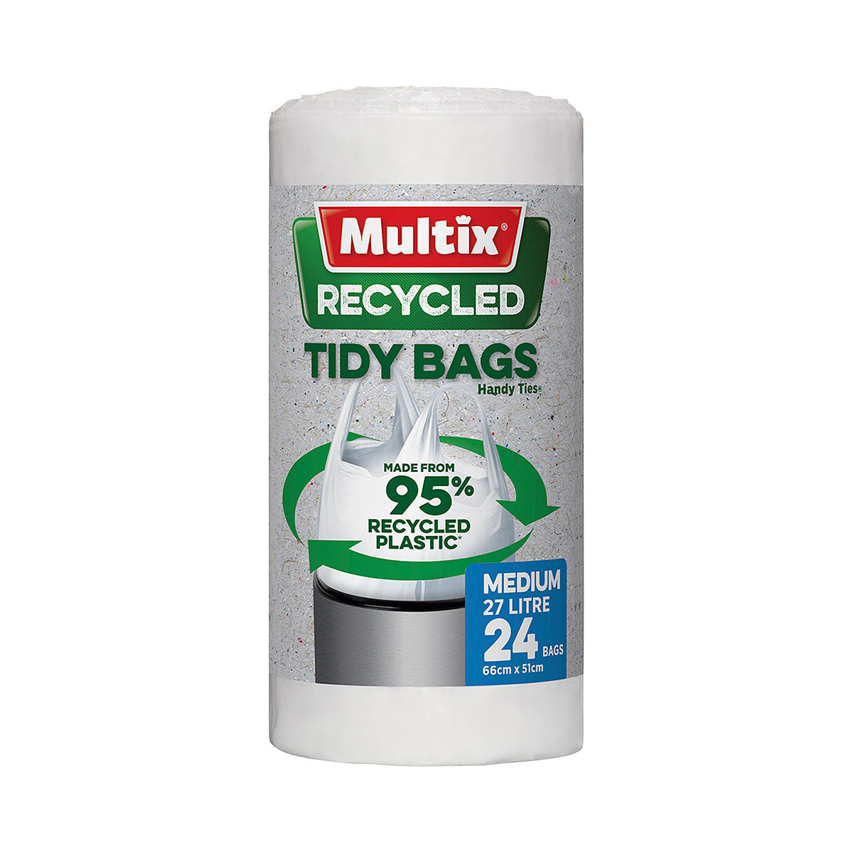 Multix Recycled Tidy Bags 27L M 24pk