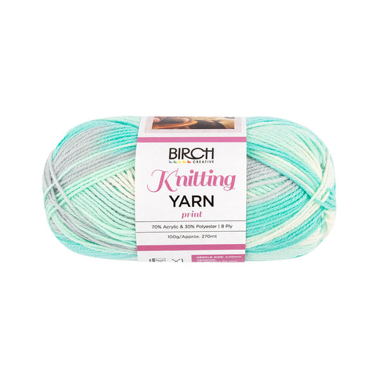 Birch Yarn Print Dream Seafoam 100g
