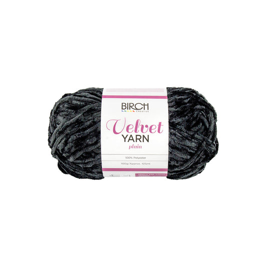 Birch Yarn Velvet Black 100g