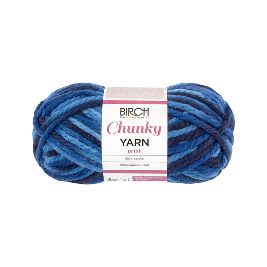 Birch Yarn Chunky Print Royal 100g