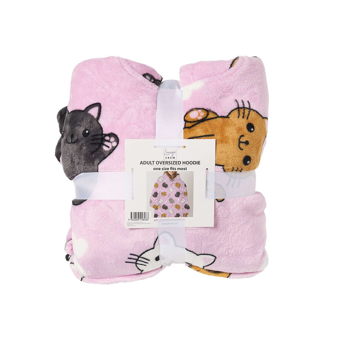 Hoodie Sherpa Lined Kitten Pink