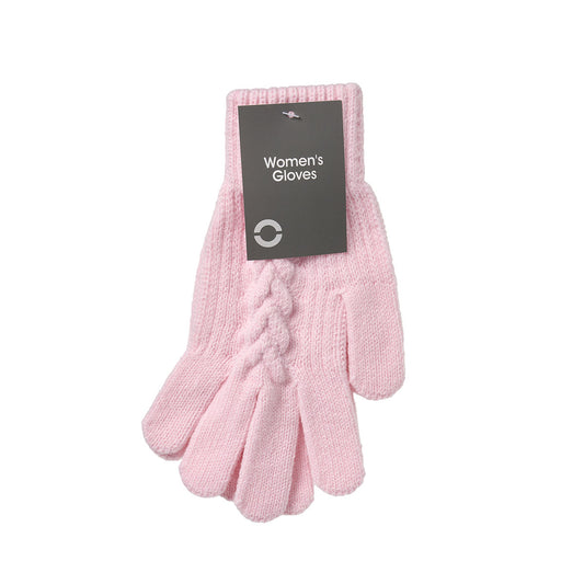 Gloves Cable Knit Assorted Black/Grey