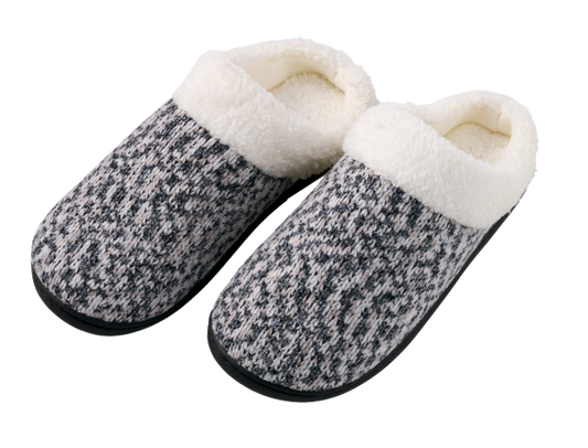 Knitted Mule Black Slippers