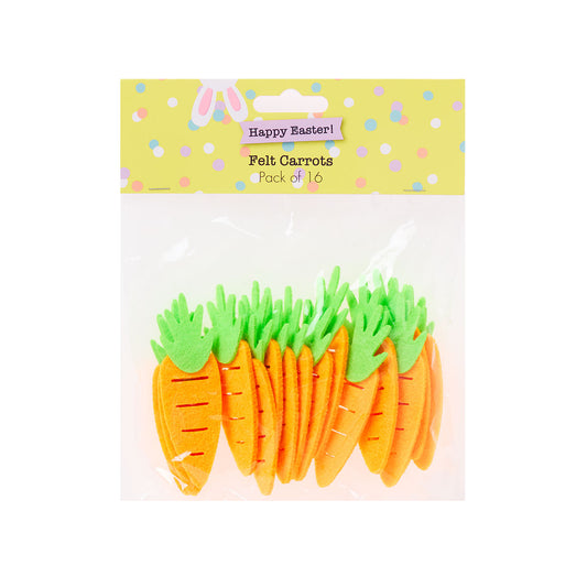 Easter Felt Carrots 16pk