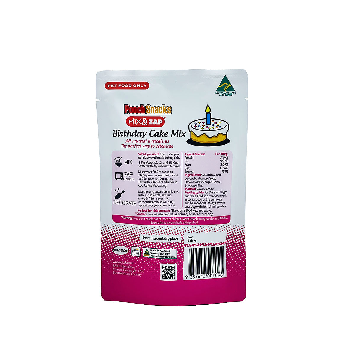 Pooch Snacks Birthday Cake Mix
