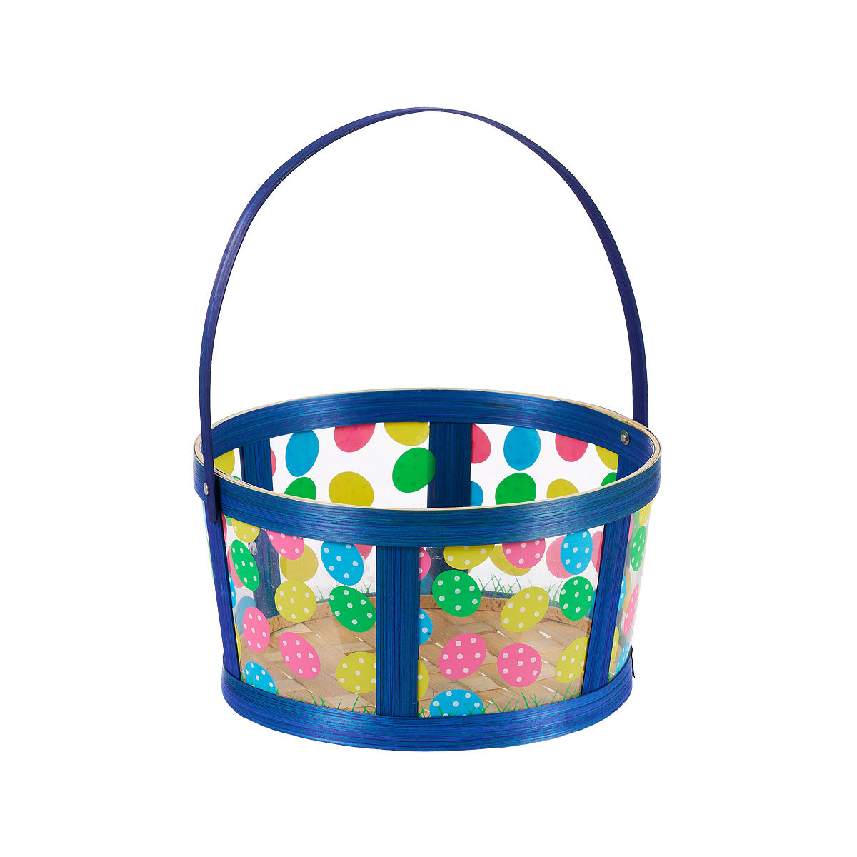 Easter Bamboo Basket With Clear Print