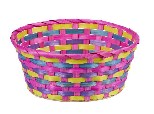 Easter Shallow Multi-Coloured Basket