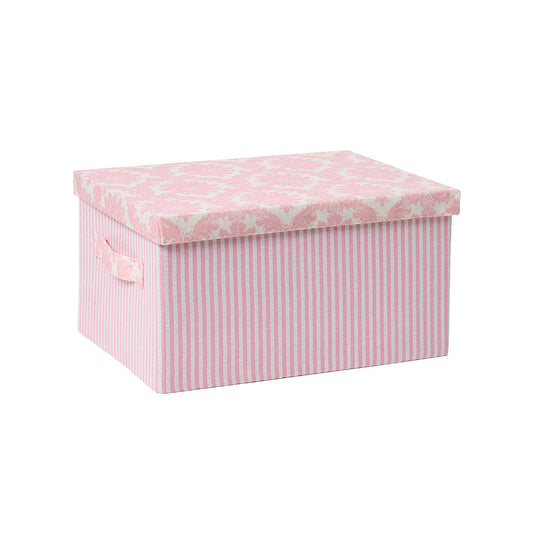 Regent Stripe Box Lidded Pink
