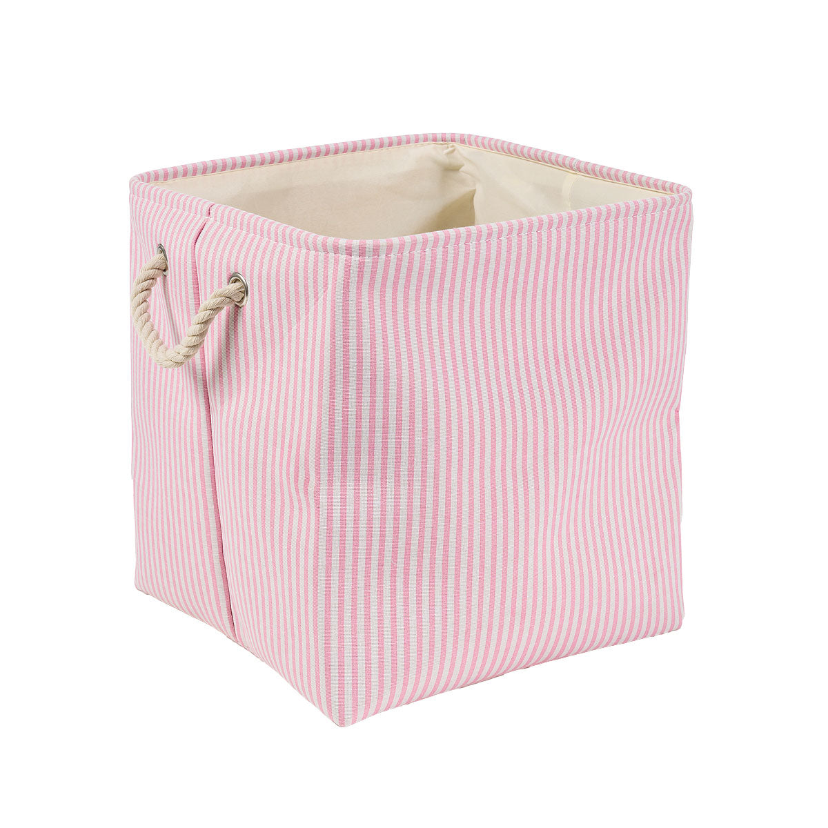 Regent Stripe Fabric Cube Pink