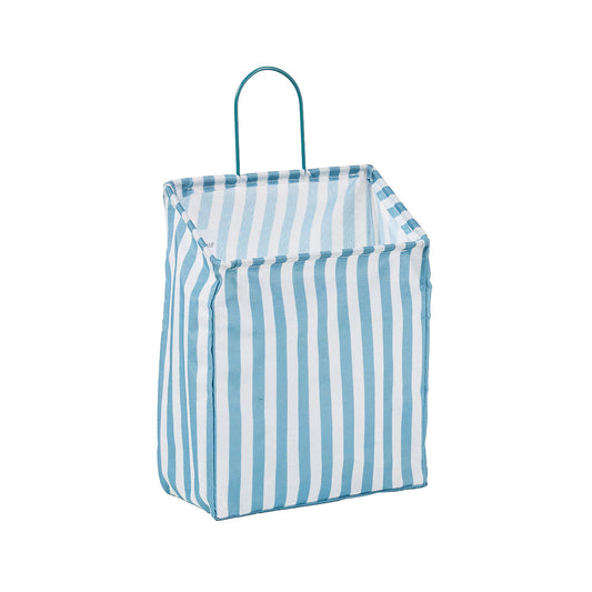 Regent Stripe Hanging Basket Blue