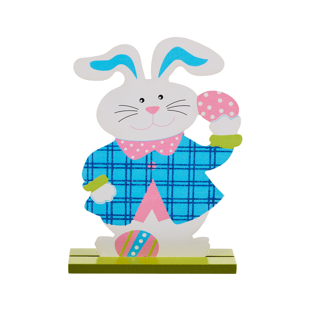 Easter Tabletop MDF Bunny With Glitter Assorted