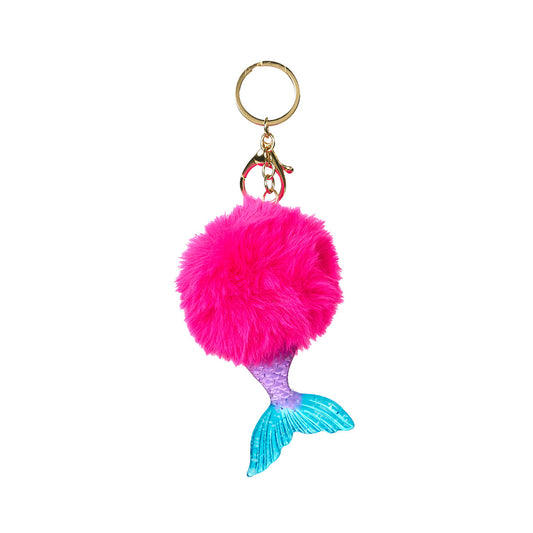 Bag Tag Mermaid Pom Pom