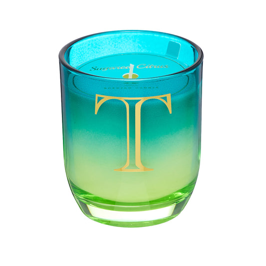 Ombre Monogram Candle