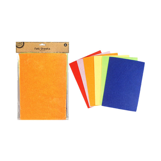 Craft Felt Sheets 6pk