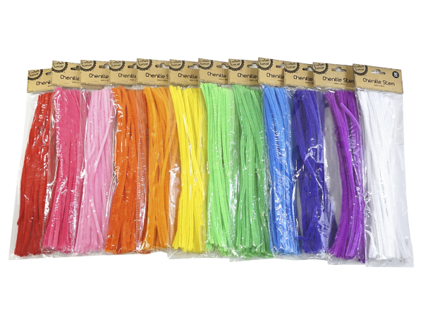 Chenille Stems Plain Assorted