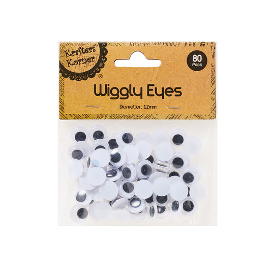 Wiggly Eyes 12mm 80pc