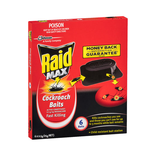 Raid Max Cockroach Baits 6pk