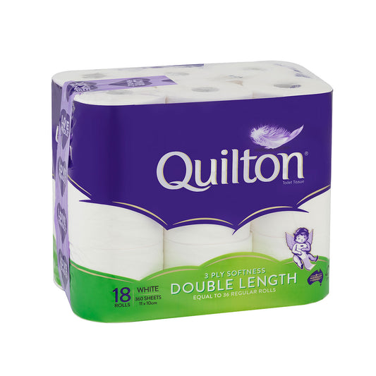 Quilton Double Length Toilet Paper 18pk