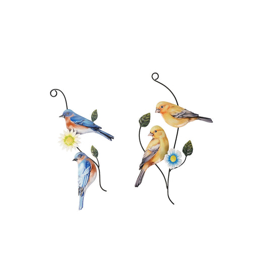 Wall Art Metal Bird Vine Assorted
