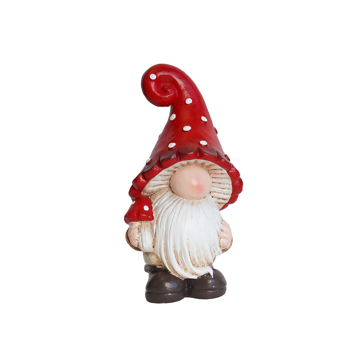 Statue Cement Mushroom Gnome Red Assorted