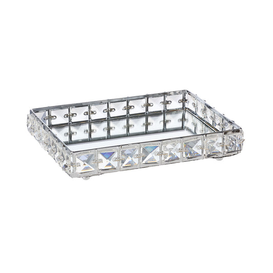 Jewel Mirror Tray Rectangle Jewel 20cm