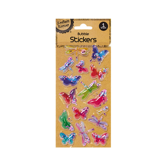 Bubble Stickers With Sequins Assorted
