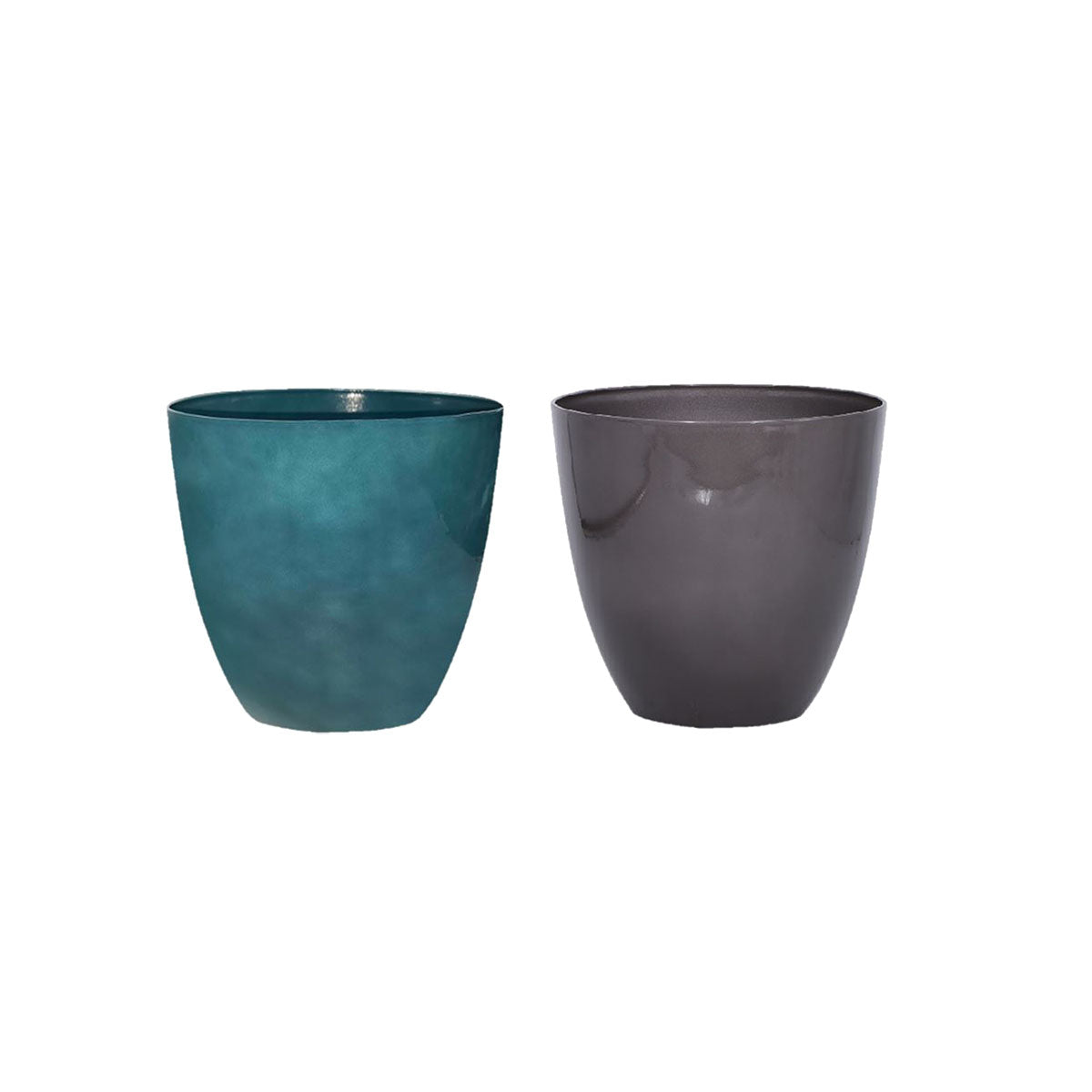 Plastic Pot Tapered Gloss D26cm Assorted