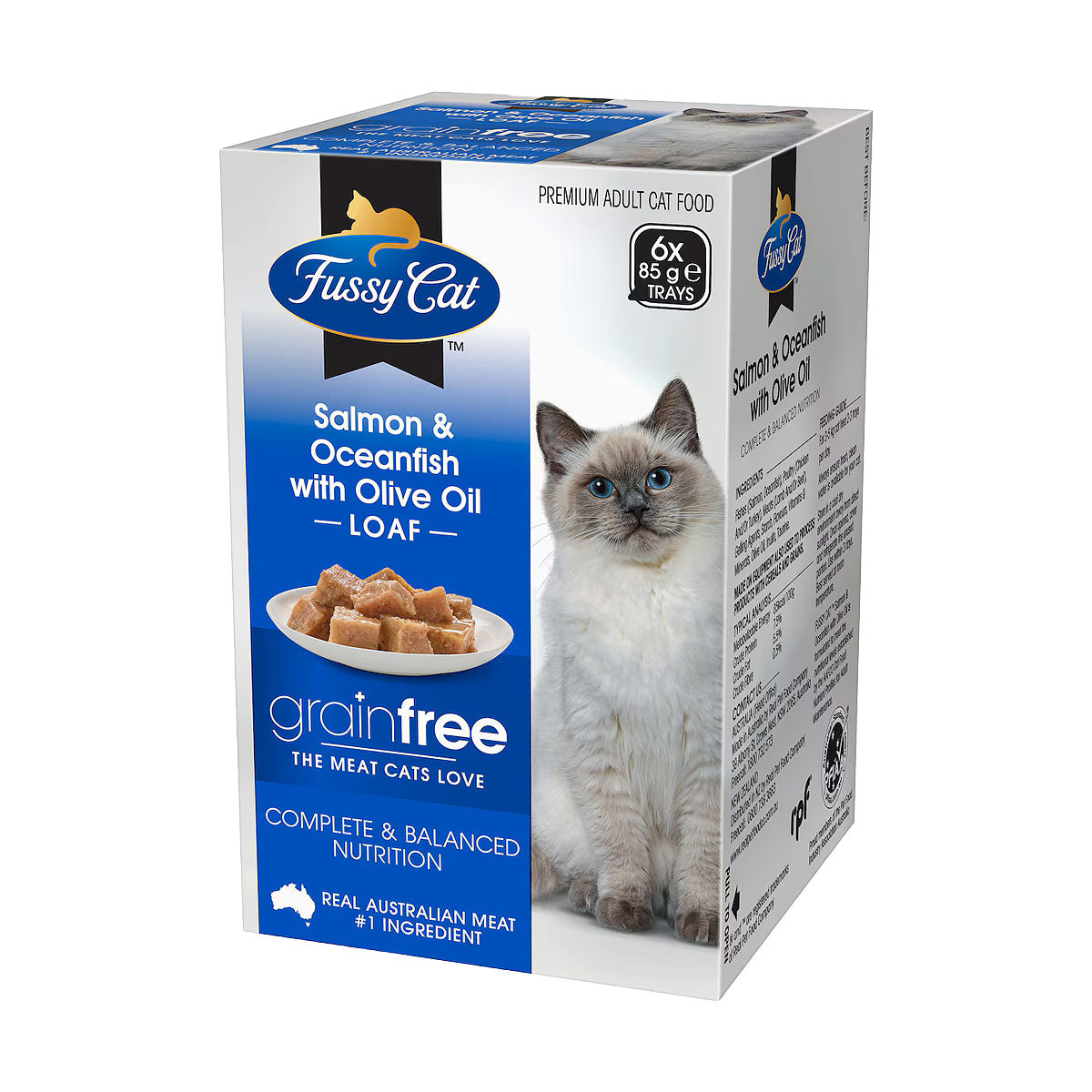 Fussy Cat Salmon & Oceanfish with Olive Oil 85g 6pk