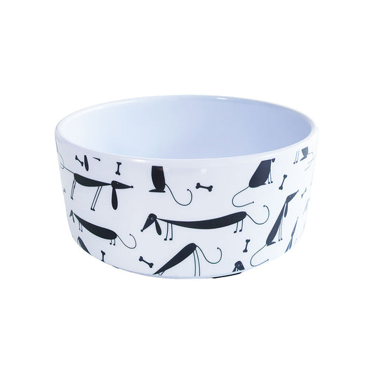 Dog Print Melamine Bowl 17cm