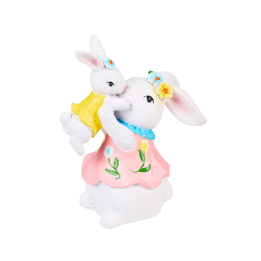 Easter Mother And Child Playing Figurine