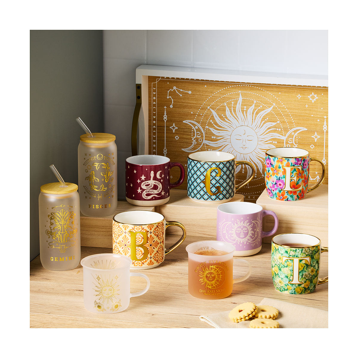 Horoscope Glass Smoothie Cup Capricorn/Aquarius/Pisces