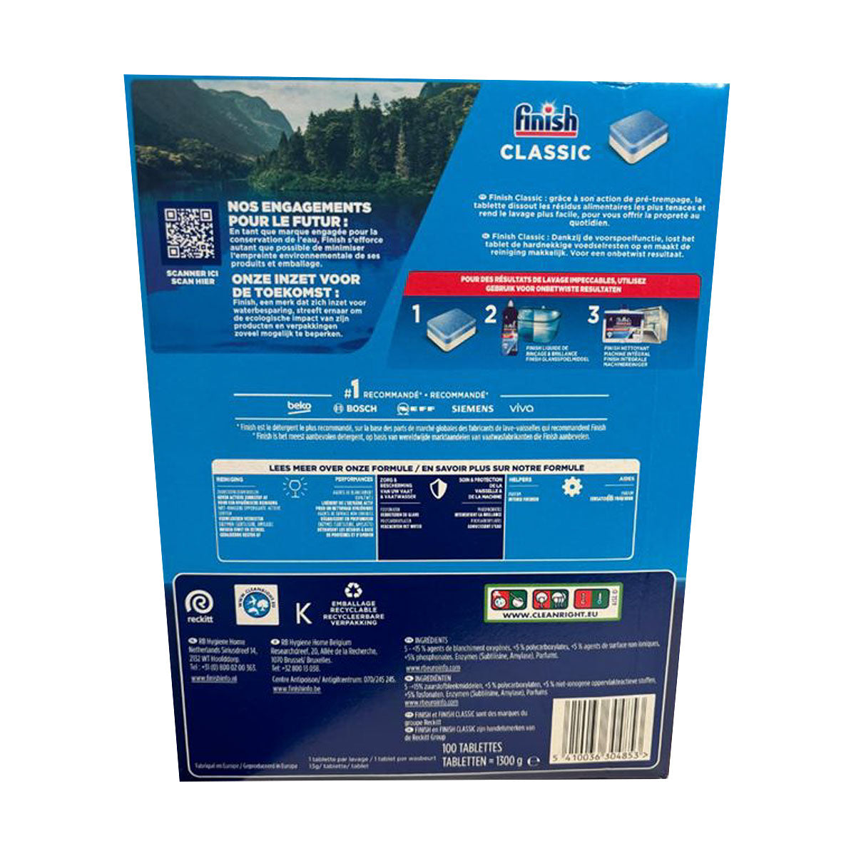 Finish Classic Diswasher Tablets 100pk