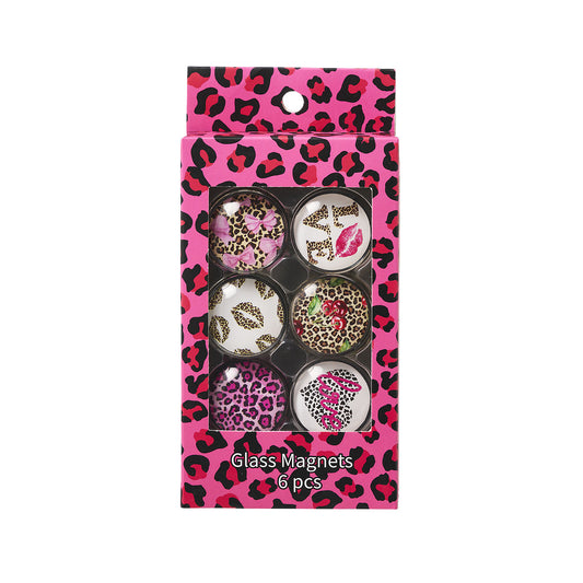 Leopard Magnets 6pk Assorted