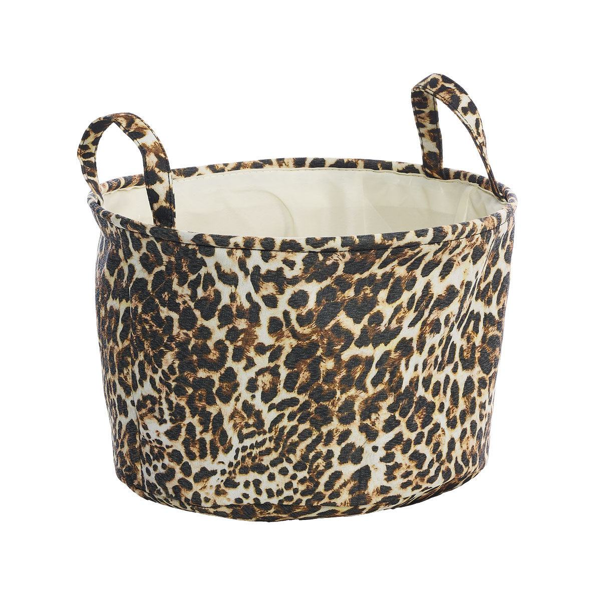 Leopard Round Fabric Basket