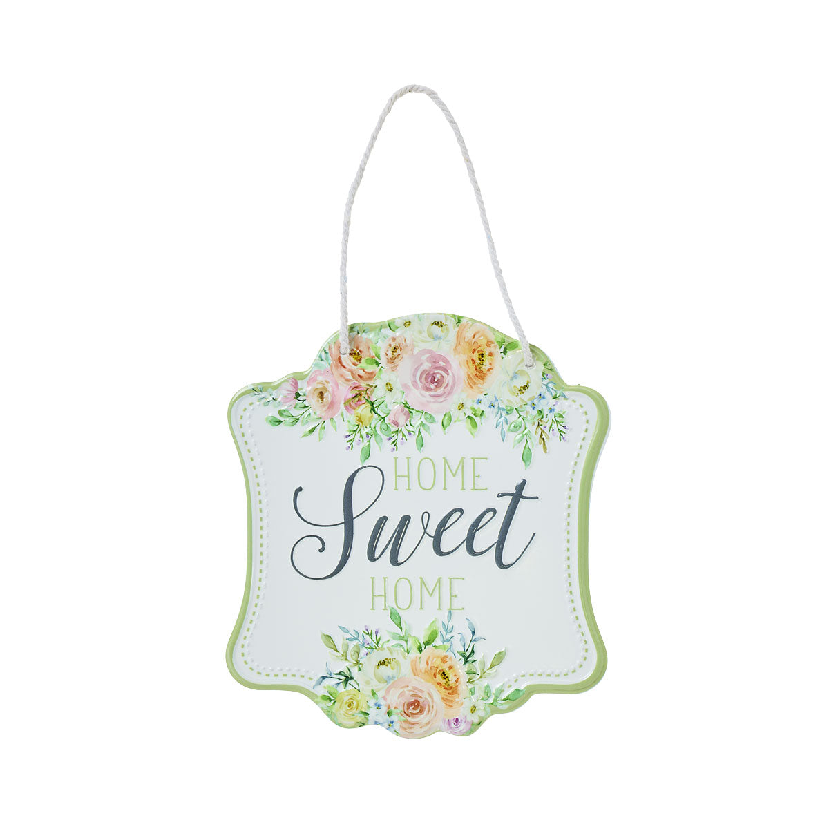 Hanging Tin Plaque Home Sweet/Family