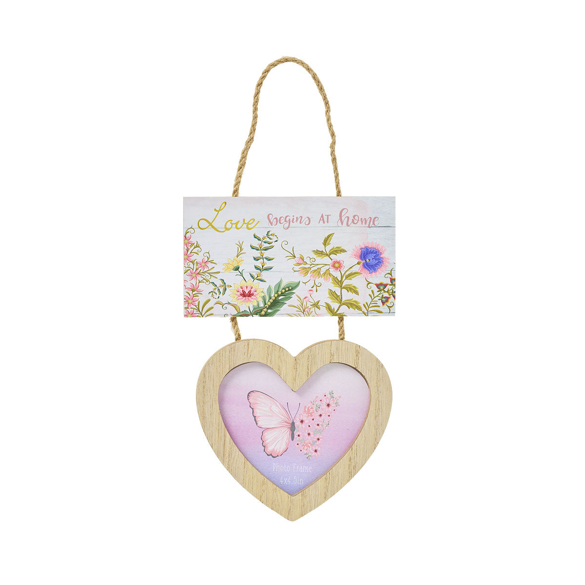 Hanging Plaque Photo Frame Floral