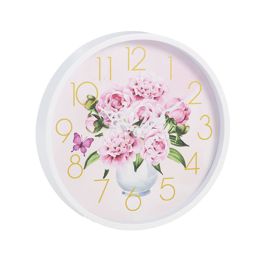 Printed Clock Floral 30cm