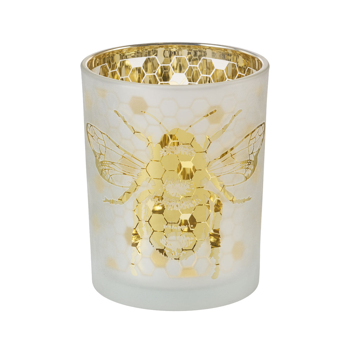 Glass Bee Candle Holder