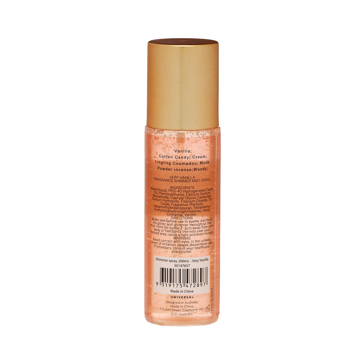 Angel Glow Shimmer Spray Very Vanilla 200mL
